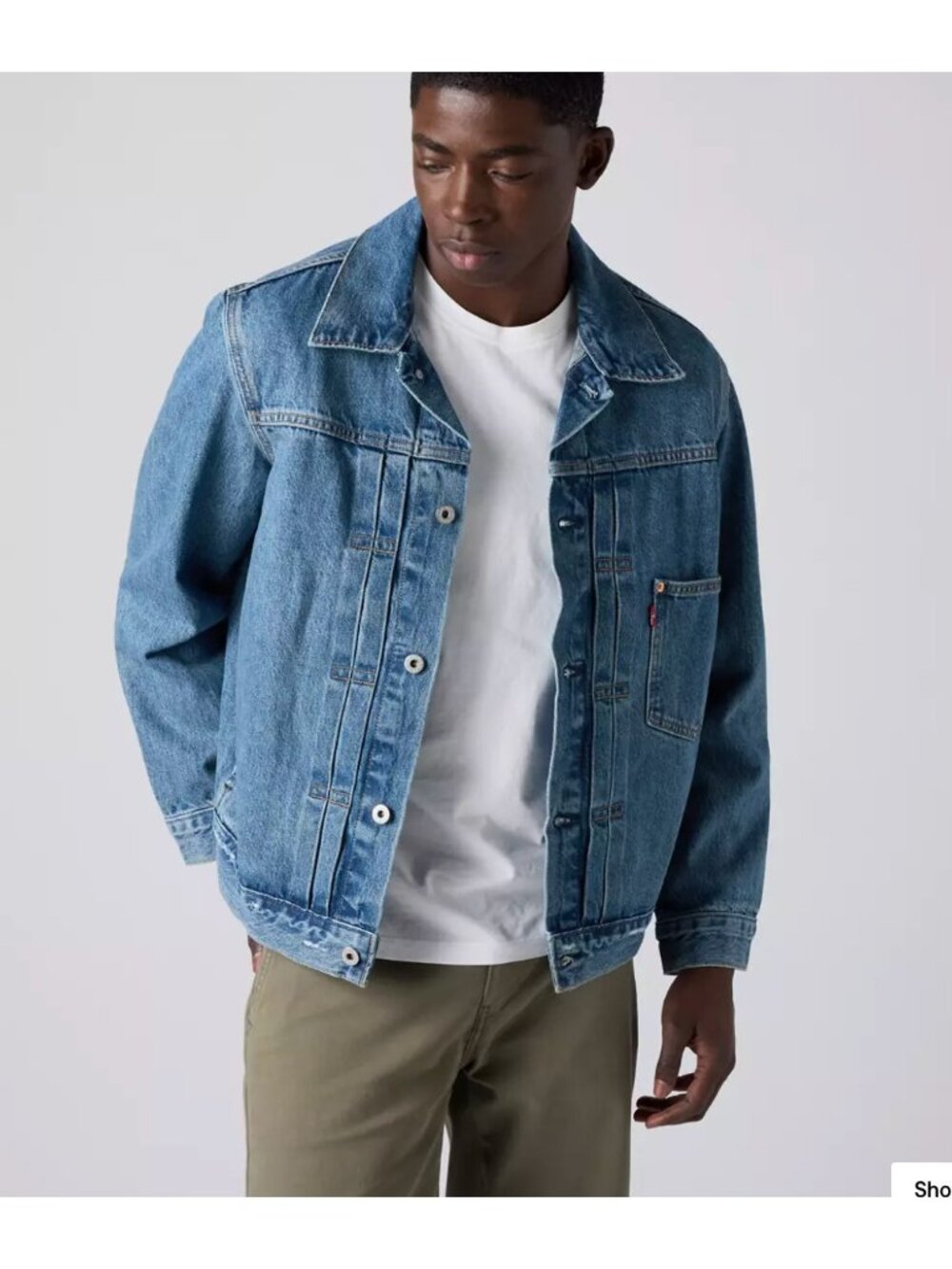 New Levi's Premium XXL Type I Denim Trucker Jacket Medium Wash